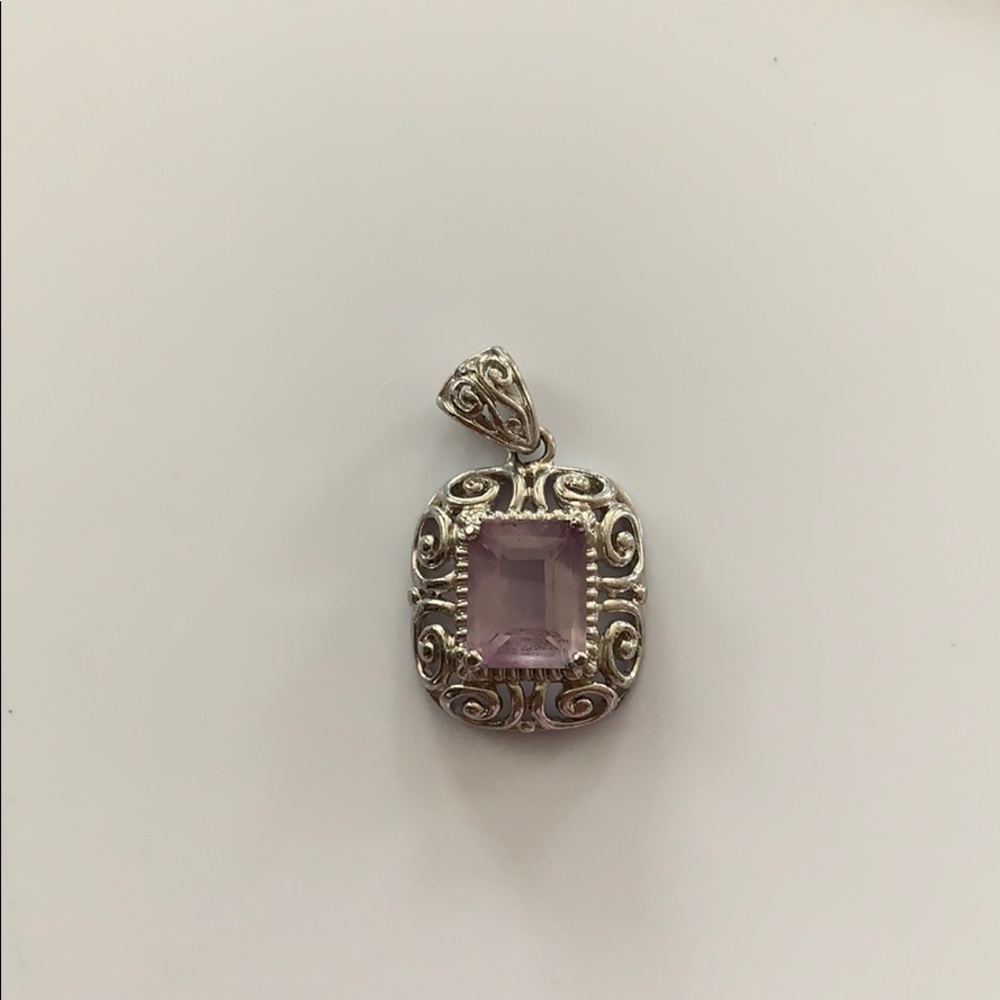 Sterling silver and Amethyst pendant